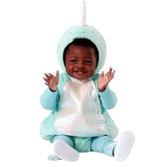 Pottery Barn Kids Blue Baby Narwhal Costume Size 0-6 months New with tags! - Picture 3 of 13